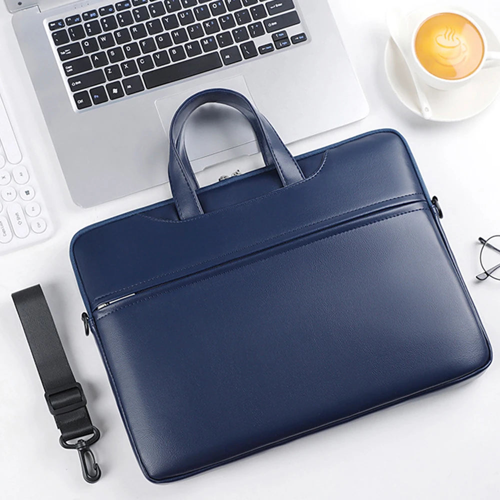Business Briefcase For Man PU Leather Large Capacity Ofiice Laptop Bag Fashion Custom Name Luxury Brand Tote Bag Woman Handbag