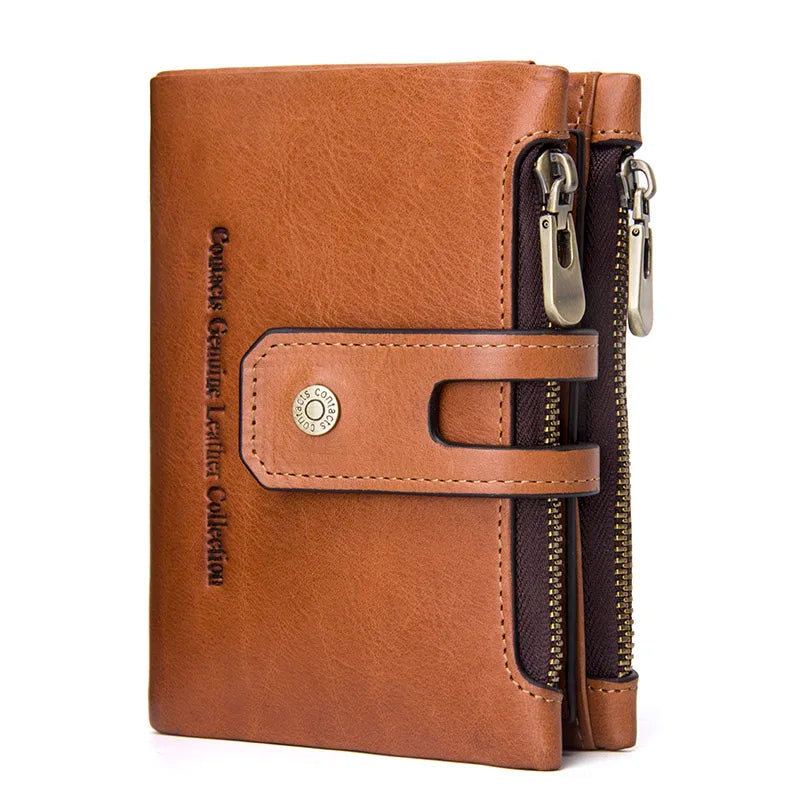 Genuine Leather Short Wallets for Men