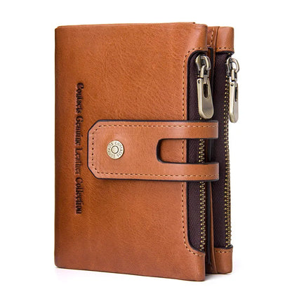 Genuine Leather Short Wallets for Men