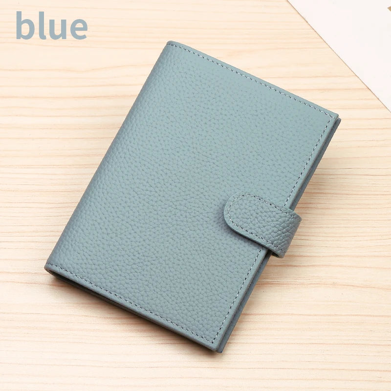 Full-Grain Leather Passport Wallet with Credit Card Slots