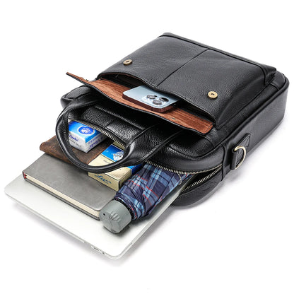 WESTAL Shoulder Bag for Men Genuine Leather Messenger Crossbody Bags Bussiness 9.7 Inch iPad Handbags Document Tote Travel