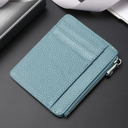 New Fashion Men's Leather Money Clips Wallet Multifunctional Thin Man Card Purses Women ID Business Card for Money Holder Purse