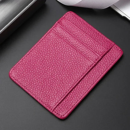 New Fashion Men's Leather Money Clips Wallet Multifunctional Thin Man Card Purses Women ID Business Card for Money Holder Purse