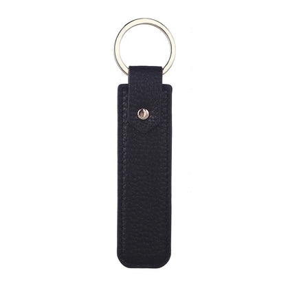 Slim Pebble Leather Keychain