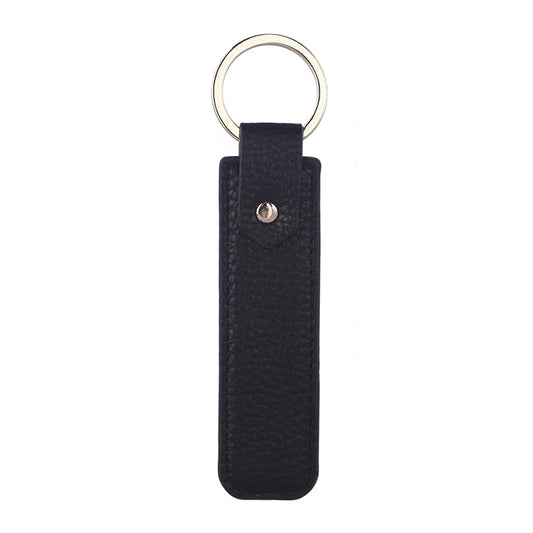 Slim Pebble Leather Keychain