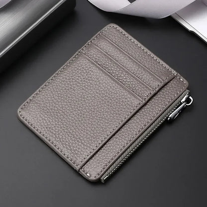 New Fashion Men's Leather Money Clips Wallet Multifunctional Thin Man Card Purses Women ID Business Card for Money Holder Purse