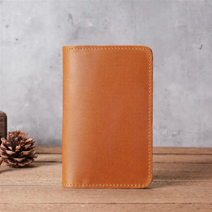 Personalised Genuine Leather Men's Billfold with Checkbook Holder Long Bill Folds for Men Custom Engraved