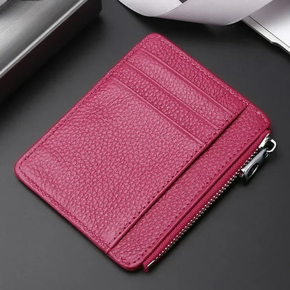 New Fashion Men's Leather Money Clips Wallet Multifunctional Thin Man Card Purses Women ID Business Card for Money Holder Purse