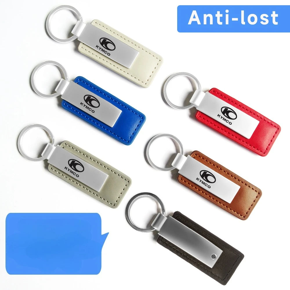 fit For Kymco Leather Splicing Waist Hanging Car Keychain Metal Key Ring Chain Motorcycle Keyring Accessories Gifts