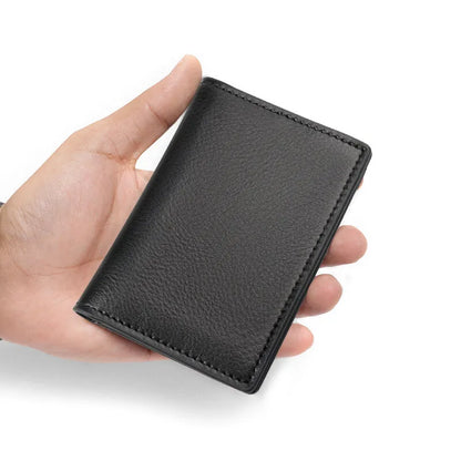 Real Leather Wallet Ins Ultra-thin Fold Unisex