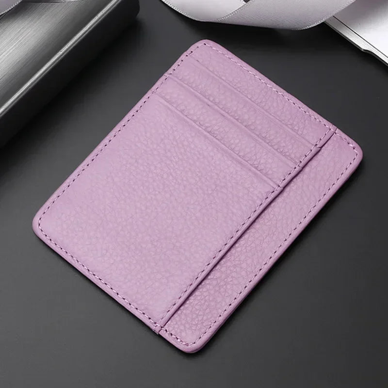 New Fashion Men's Leather Money Clips Wallet Multifunctional Thin Man Card Purses Women ID Business Card for Money Holder Purse