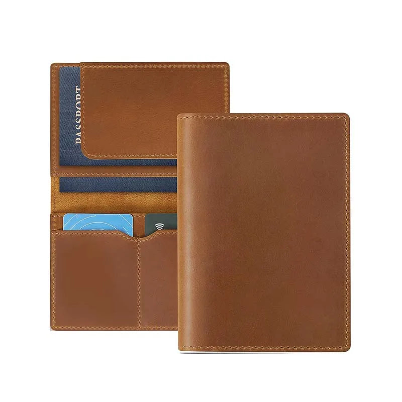Handcrafted Top-Grain Leather Passport Holder & Travel Organizer