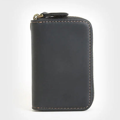 SOUTH GOOSE Genuine Leather Key Wallets Men Retro Car Key Case Cowhide Double Zipper Keys Organizer Coin Pouch Women Housekeeper