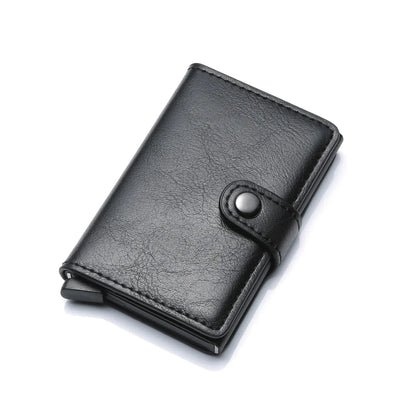 Business Credit Card Holders Leather Men Wallets Rfid Bank Cardholder Case Men VIsit Card Box Anti-theft Wallets Accessories