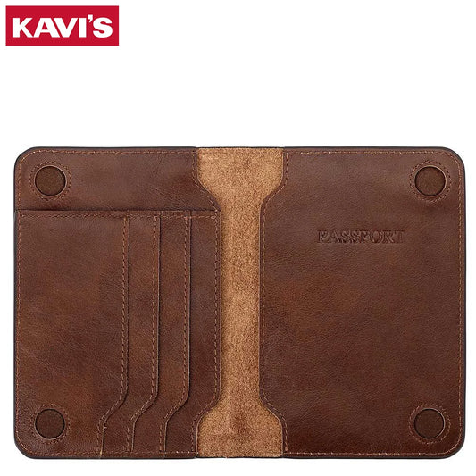 100% Cow Hide Genuine Leather Protective Passport Holder