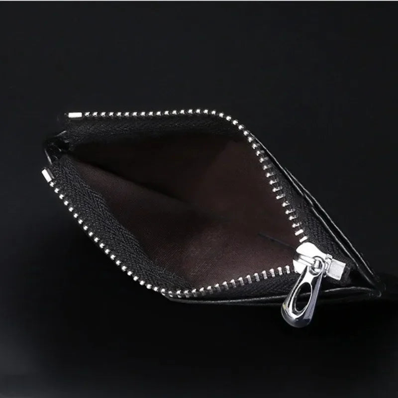 New Fashion Men's Leather Money Clips Wallet Multifunctional Thin Man Card Purses Women ID Business Card for Money Holder Purse