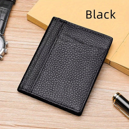 1PC Super Slim Soft Wallet Genuine Leather Mini Credit Card Holder Wallets Purse Thin Small Card Holders Men Wallet