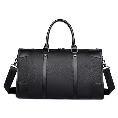 Travel Tote Handbag Casual PU Leather Bag 15.6 inch Laptop Male Gym Fitness Luggage Duffle Shoulder Business OL Bag For Men