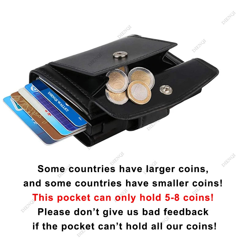 Rfid Business Card Holder Credit CardHolder Wallet Men Carbon Fiber Leather Aluminum Bank Card Case Purse Male Business Card Bag