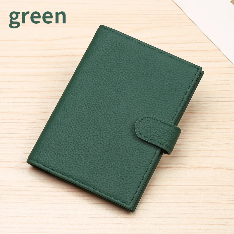 Full-Grain Leather Passport Wallet with Credit Card Slots