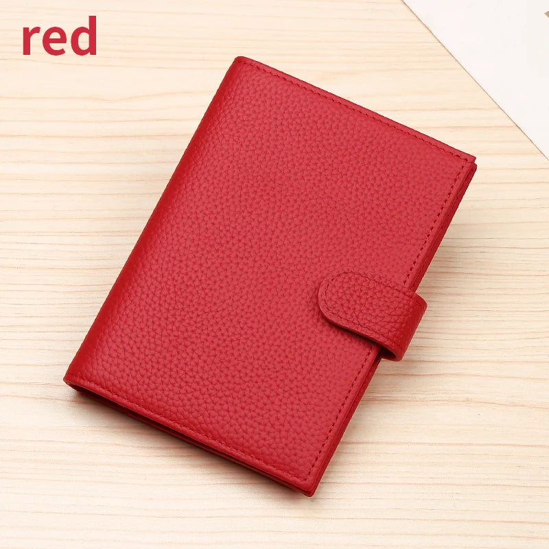 Full-Grain Leather Passport Wallet with Credit Card Slots