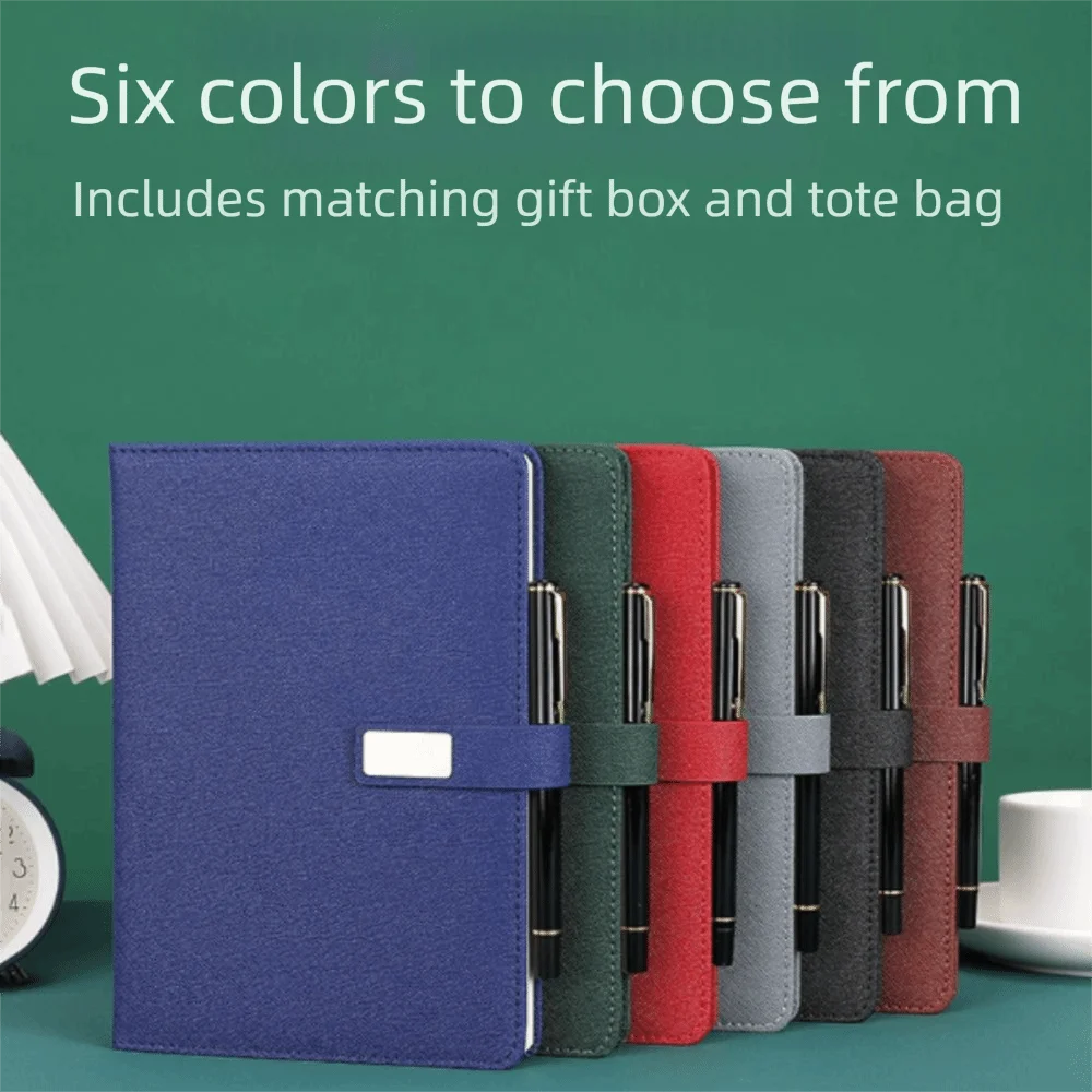 PU Leather Corporate Gifts Set Refill Set Customized Printing Notebook Pen Set Flash Drive Stylus Pen Customized Notebook