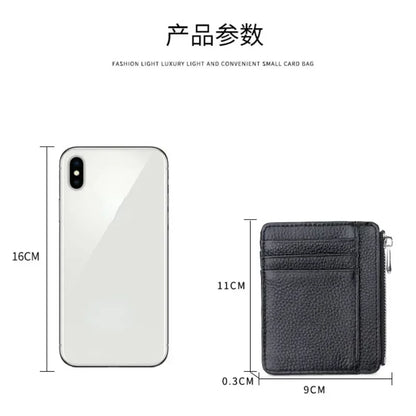 New Fashion Men's Leather Money Clips Wallet Multifunctional Thin Man Card Purses Women ID Business Card for Money Holder Purse