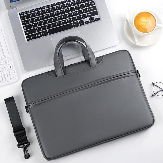 Business Briefcase For Man PU Leather Large Capacity Ofiice Laptop Bag Fashion Custom Name Luxury Brand Tote Bag Woman Handbag