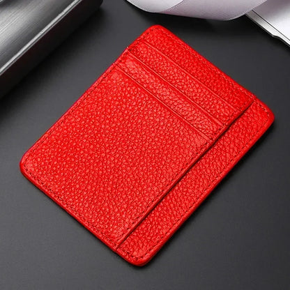 New Fashion Men's Leather Money Clips Wallet Multifunctional Thin Man Card Purses Women ID Business Card for Money Holder Purse