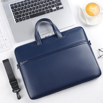 Business Briefcase For Man PU Leather Large Capacity Ofiice Laptop Bag Fashion Custom Name Luxury Brand Tote Bag Woman Handbag