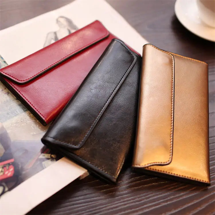 Elegant Leather Ladies Clutch Bag