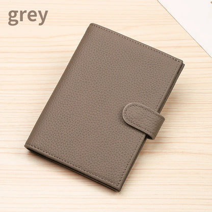 Full-Grain Leather Passport Wallet with Credit Card Slots