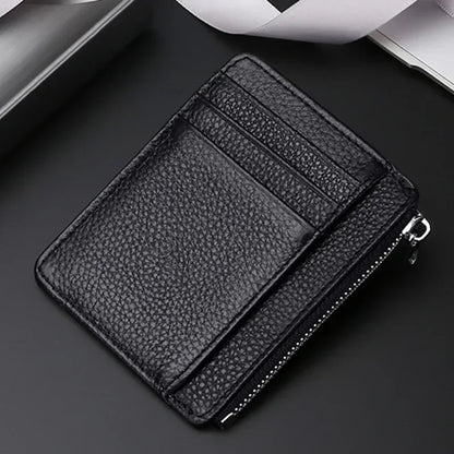New Fashion Men's Leather Money Clips Wallet Multifunctional Thin Man Card Purses Women ID Business Card for Money Holder Purse