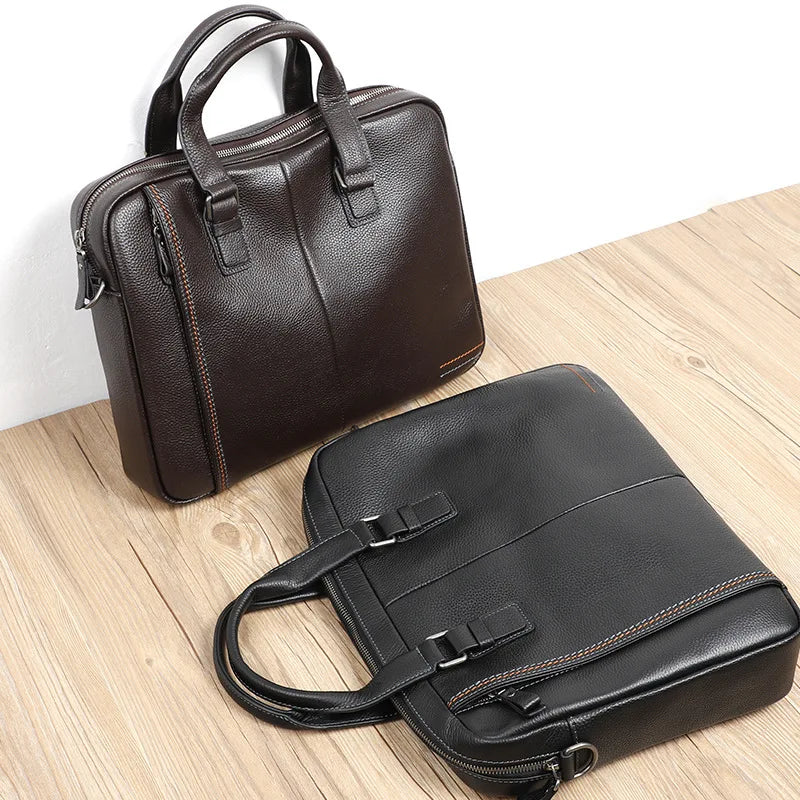 Handbags For Men Laptop With Shoulder Korean Version Fashionable Recreational Slanting Men Bags Briefcase Computer Bag Leather