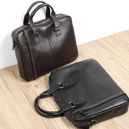 Handbags For Men Laptop With Shoulder Korean Version Fashionable Recreational Slanting Men Bags Briefcase Computer Bag Leather