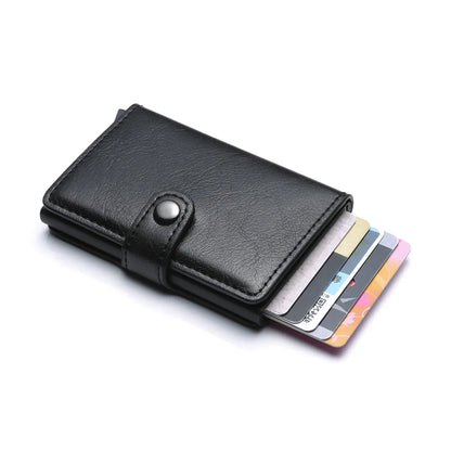 Business Credit Card Holders Leather Men Wallets Rfid Bank Cardholder Case Men VIsit Card Box Anti-theft Wallets Accessories