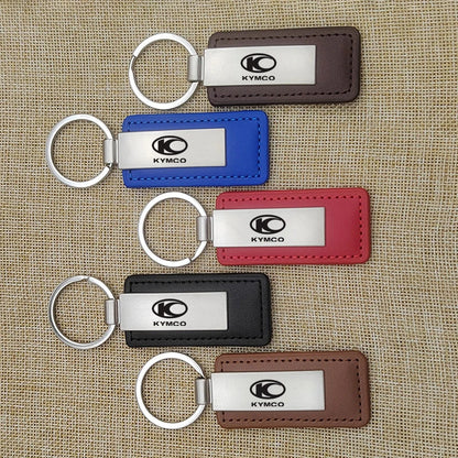 fit For Kymco Leather Splicing Waist Hanging Car Keychain Metal Key Ring Chain Motorcycle Keyring Accessories Gifts