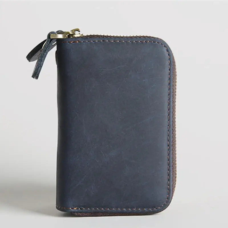 SOUTH GOOSE Genuine Leather Key Wallets Men Retro Car Key Case Cowhide Double Zipper Keys Organizer Coin Pouch Women Housekeeper