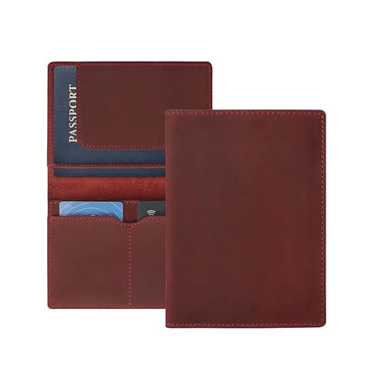 Handcrafted Top-Grain Leather Passport Holder & Travel Organizer