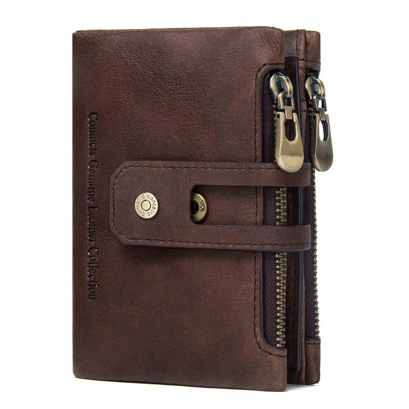 Genuine Leather Short Wallets for Men