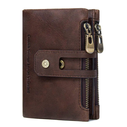 Genuine Leather Short Wallets for Men