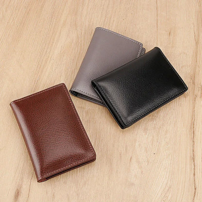 Real Leather Wallet Ins Ultra-thin Fold Unisex