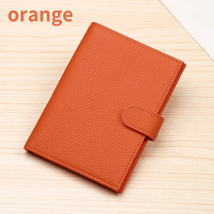 Full-Grain Leather Passport Wallet with Credit Card Slots