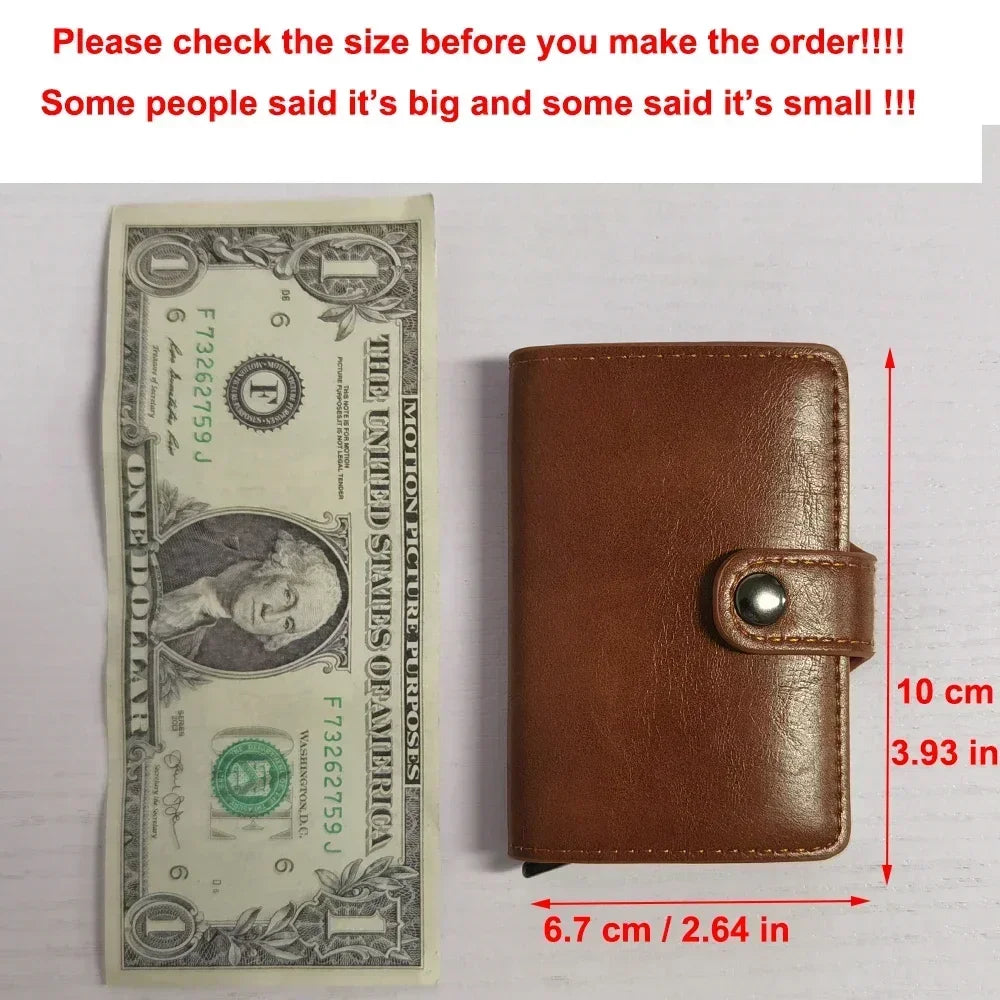 Business Credit Card Holders Leather Men Wallets Rfid Bank Cardholder Case Men VIsit Card Box Anti-theft Wallets Accessories