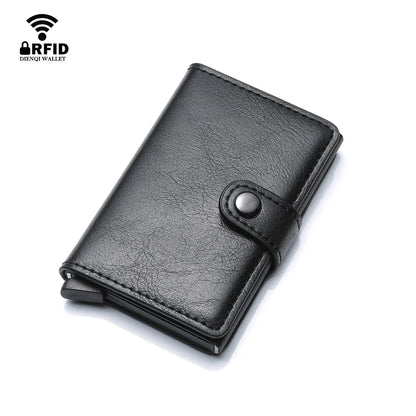 Business Credit Card Holders Leather Men Wallets Rfid Bank Cardholder Case Men VIsit Card Box Anti-theft Wallets Accessories