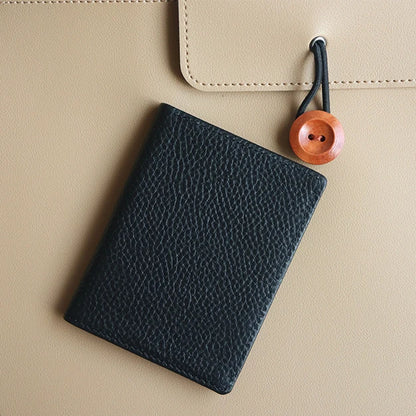 Genuine Leather Card Holder Man Custom Name Business Large Capacity Card Wallet Slim Luxury Vintage Engrave Initials Card Bag