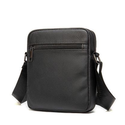 Westal Genuine Leather Men's Shoulder Bags Black Messenger Bags Small Crossbody Bags for Man 7362