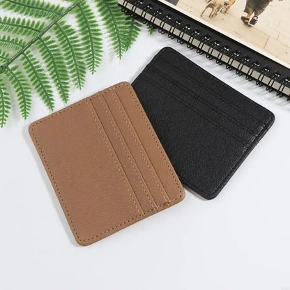 Leather Card Holder RFID Blocking for Case for Men & Women